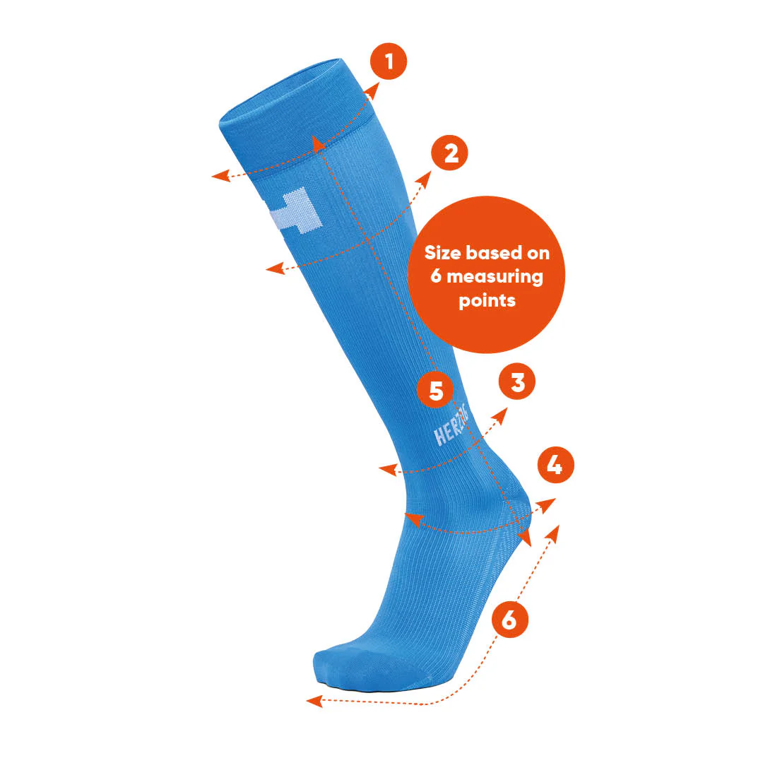 PRO Compressiekousen Blauw - Image 4